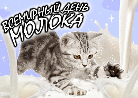 Картинки с Днем молока (40 открыток). Гифки