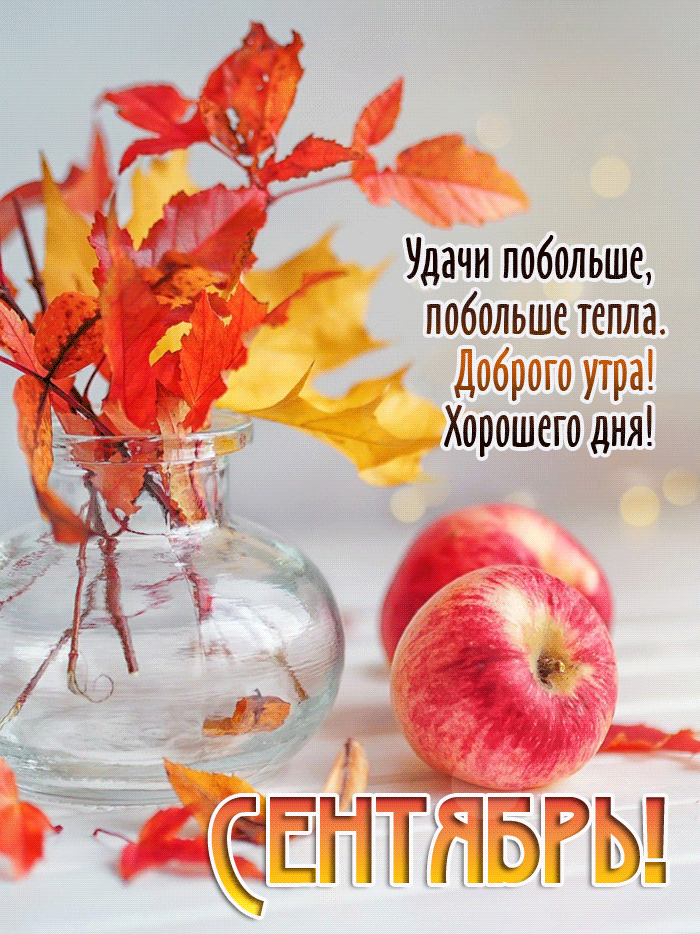 Картинки "Доброе сентябрьское утро". Анимированные картинки "Доброе утро" сентябрьские
