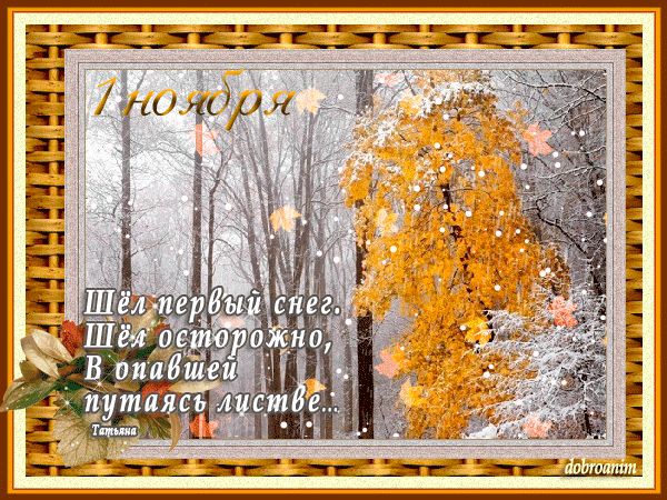 Картинки с 1 ноября (40 штук). Анимированные картинки (гифки) с первым ноября