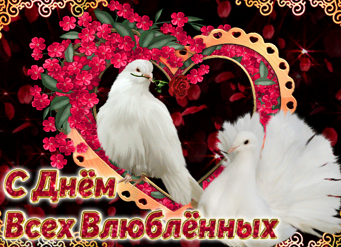 Красивые открытки с Днем всех влюбленных . Гифки на День влюбленных