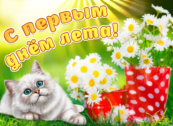 Картинки с началом лета. Гифки с началом лета
