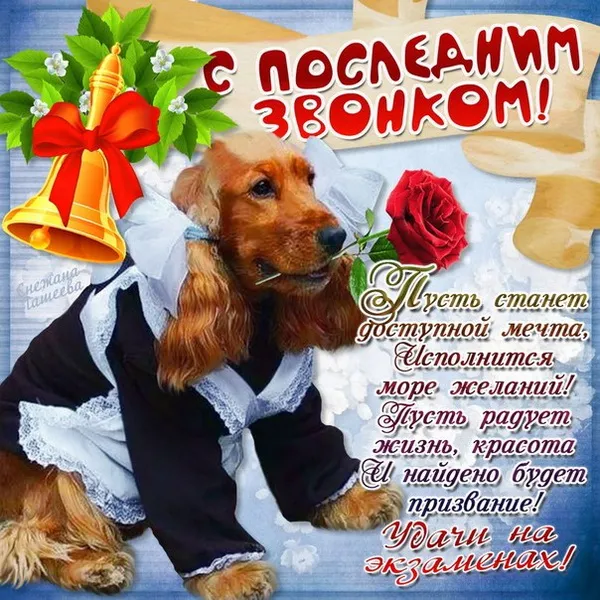 Картинки с Последним звонком (80 открыток). Картинки "Последний звонок" с поздравлениями и пожеланиями