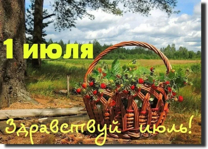 Картинки с первым днем июля (75 открыток). Картинки с надписями