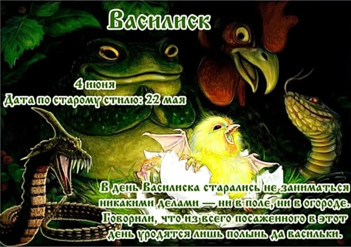 Картинки на День Василиска (12 открыток). Картинки с надписями