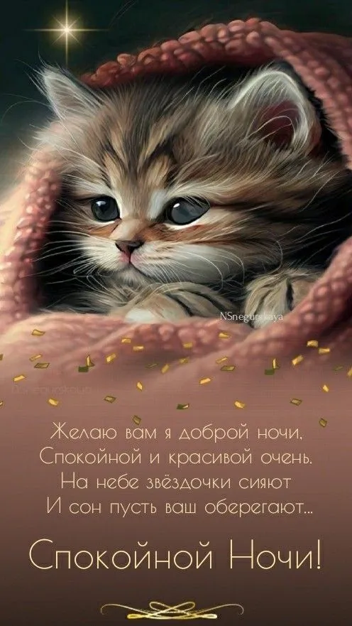 Картинки Спокойной ночи (120 открыток). Красивые картинки Спокойной ночи