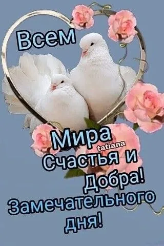 Картинки "Мира, добра и счастья". Картинки с пожеланием Мира и Добра