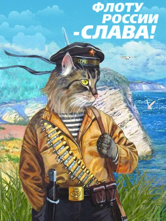 Прикольные картинки и открытки на День ВМФ (65 штук). Прикольные гифки с Днем ВМФ (открытки с анимацией)