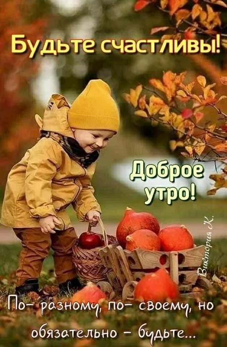 Осенние картинки "Доброе утро" (65 открыток). Прикольные осенние картинки "С Добрым утром"