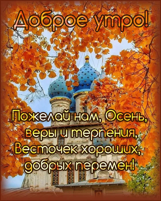 Осенние картинки "Доброе утро" (65 открыток). С Добрым утром - осенние картинки с пожеланиями