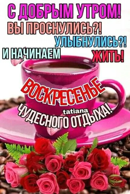 100+ картинок с Добрым утром Воскресенья. Прикольные картинки с Добрым воскресним утром