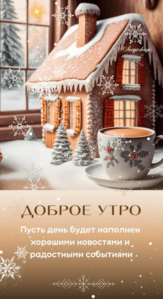 Картинки Доброго зимнего утра. Доброе утро картинки красивые и новые