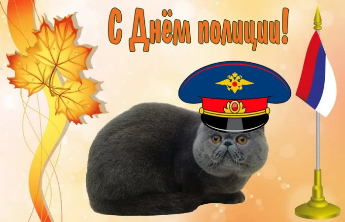 Открытки на День полиции 2024. Открытки "С Днем полиции" прикольные