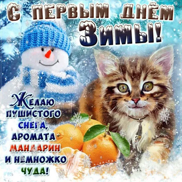 Картинки "С первым Днем зимы". С первым Днем зимы картинки красивые и прикольные