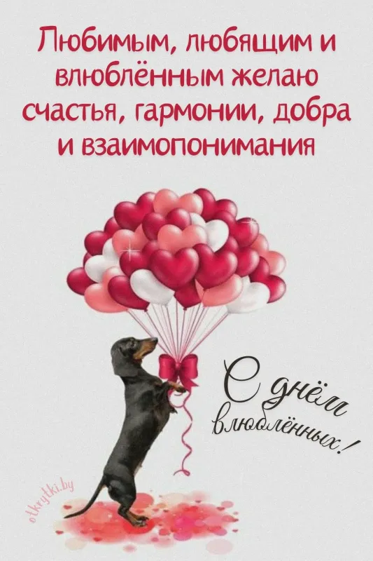 Красивые открытки с Днем всех влюбленных . Картинки с Днем всех влюбленных прикольные