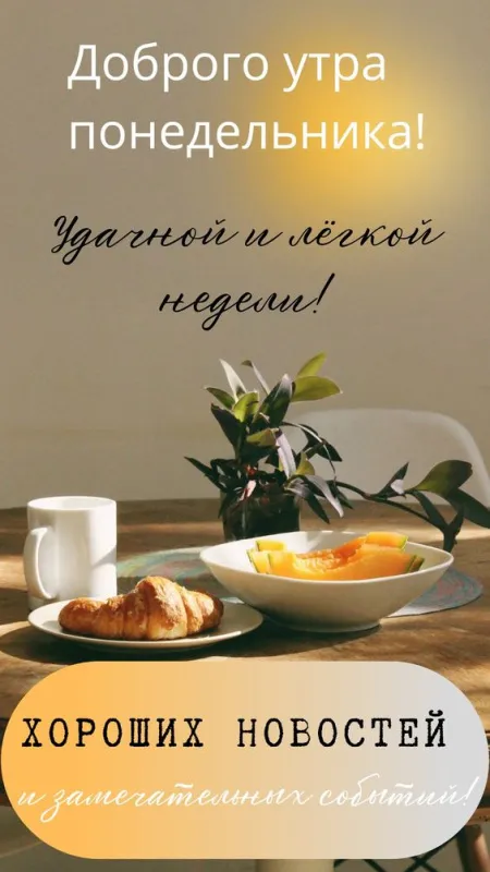 Картинки "Доброго утра понедельника". Доброе утро понедельника - картинки красивые