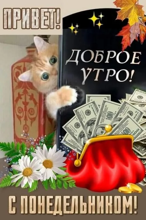 Картинки "Доброго утра понедельника". Картинки Доброе утро понедельника