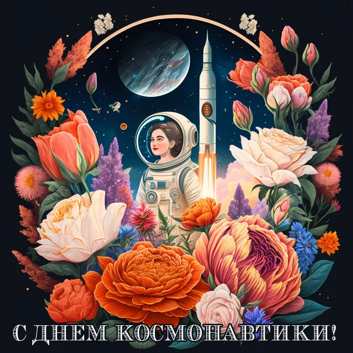 Открытки с Днем космонавтики . Красивые картинки с Днем космонавтики