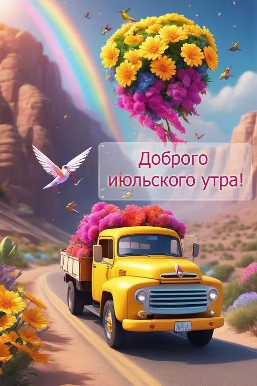 Картинки и открытки "С Добрым утром июля". Картинки "Доброе утро июля" красивые и новые