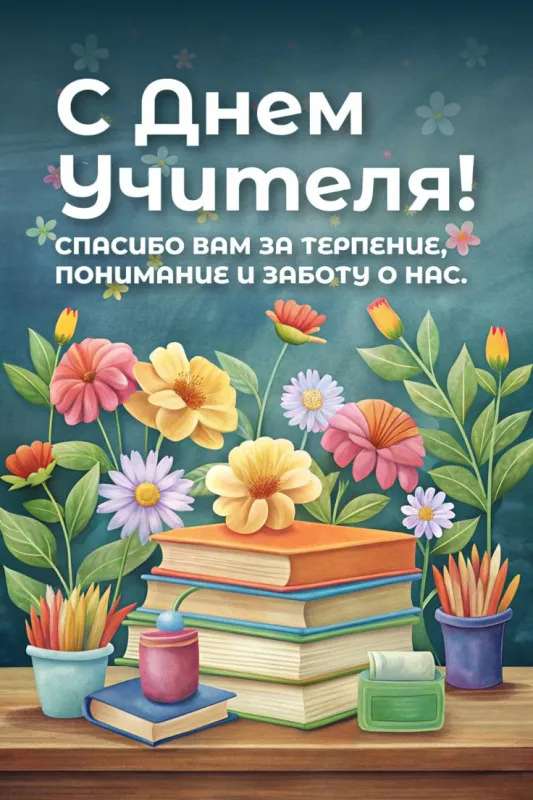 Открытки с Днем учителя 2024. Открытки С Днем учителя красивые и новые