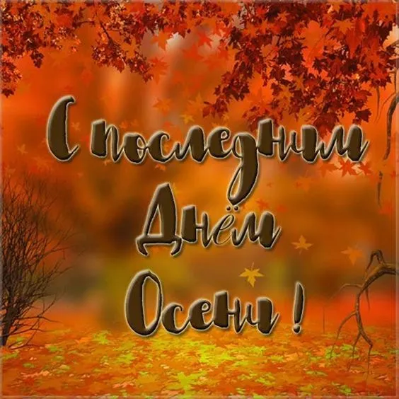 Картинки с последним днем осени . Картинки "С последним днем осени" прикольные