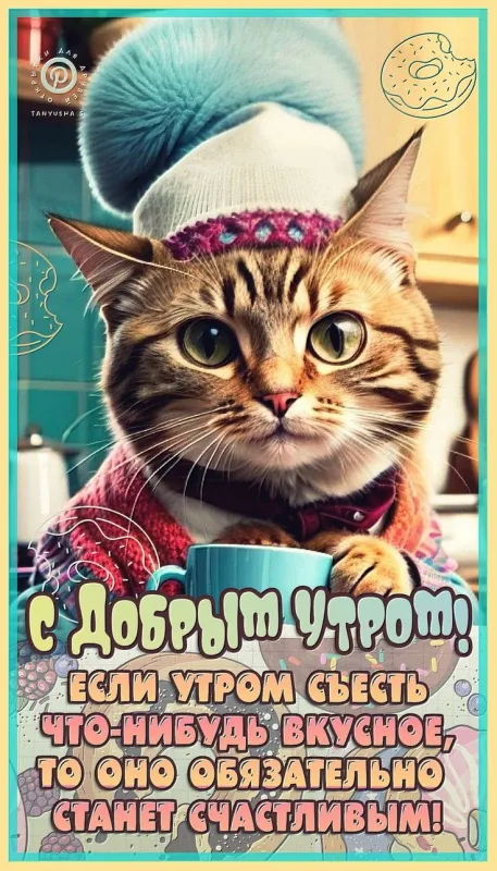 Прикольные картинки Доброе утро. Прикольные картинки Доброе утро с котиками