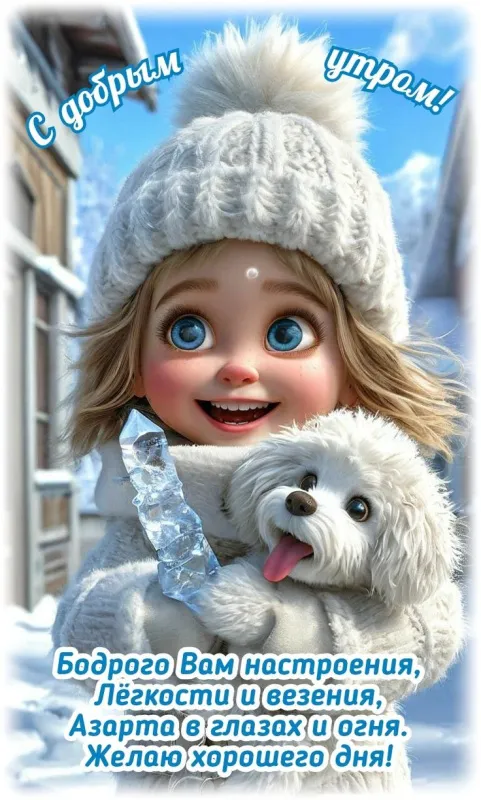 Красивые снежные картинки "Доброе утро". Снежные картинки "Доброе утро" позитивные