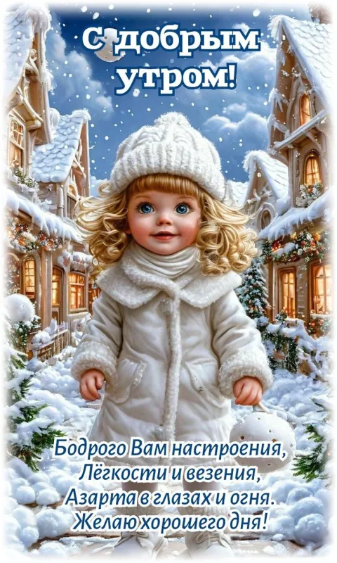 Красивые снежные картинки "Доброе утро". Доброе снежное утро - картинки со снегом