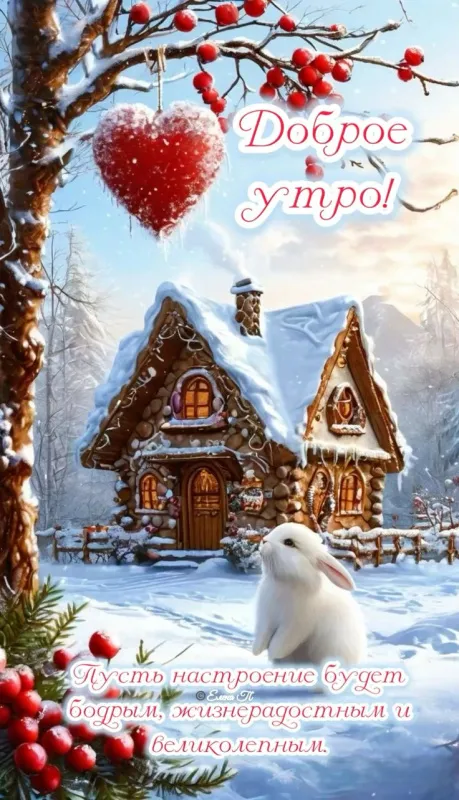Красивые снежные картинки "Доброе утро". Красивые снежные картинки "Доброе утро"
