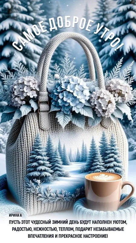 Красивые зимние картинки "Доброе утро" для скачивания. Зимние картинки "Доброе утро" с пейзажами
